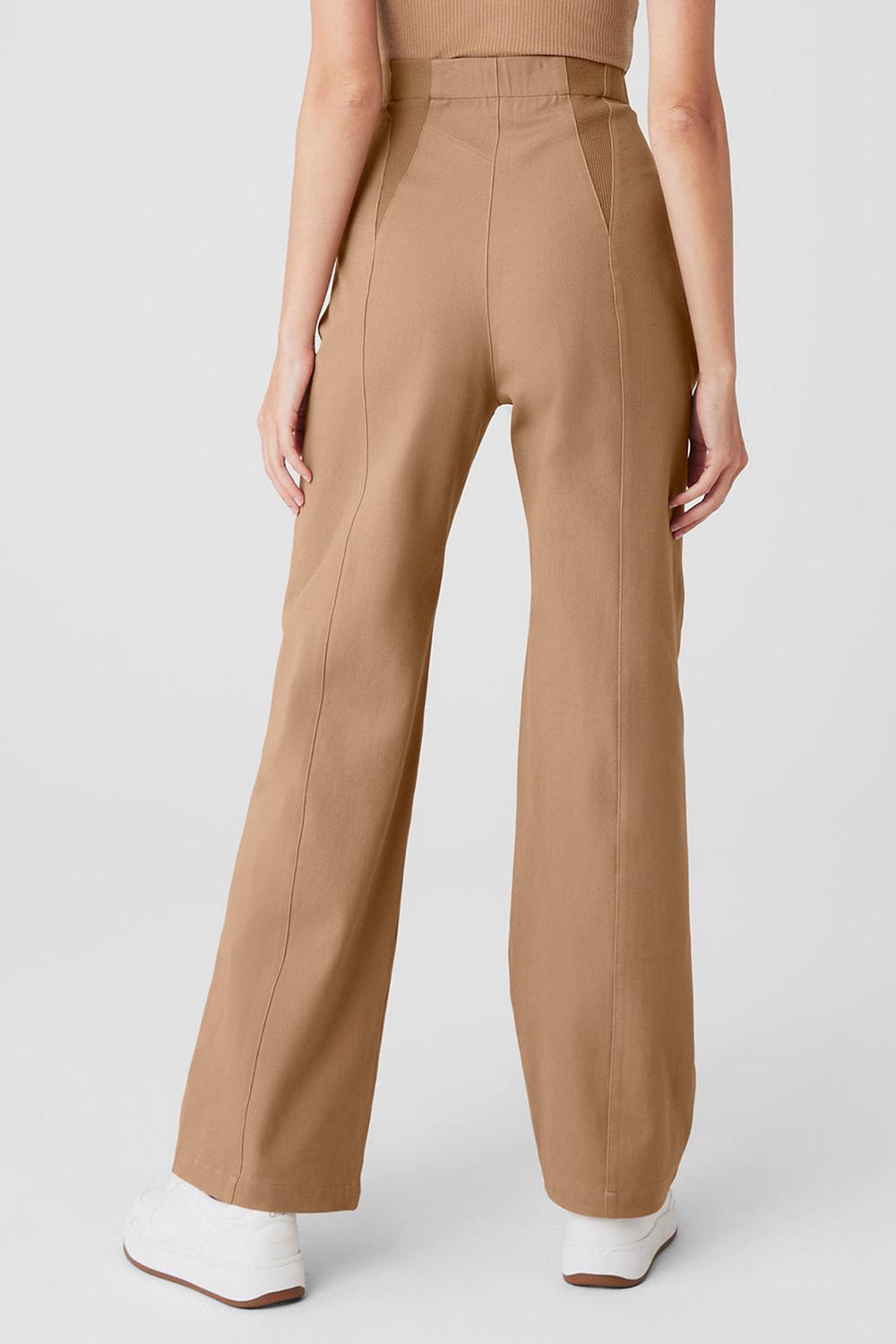 Toasted Almond Alo Yoga High-Waist On Point Moto Women Pant | KSA  ZVM173028