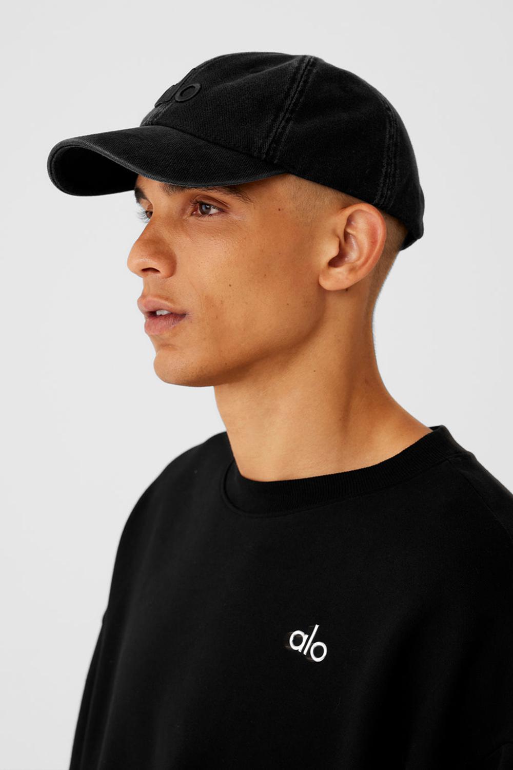 Vintage Black Alo Yoga Washed Off-Duty Women Cap | KSA  WIG967315