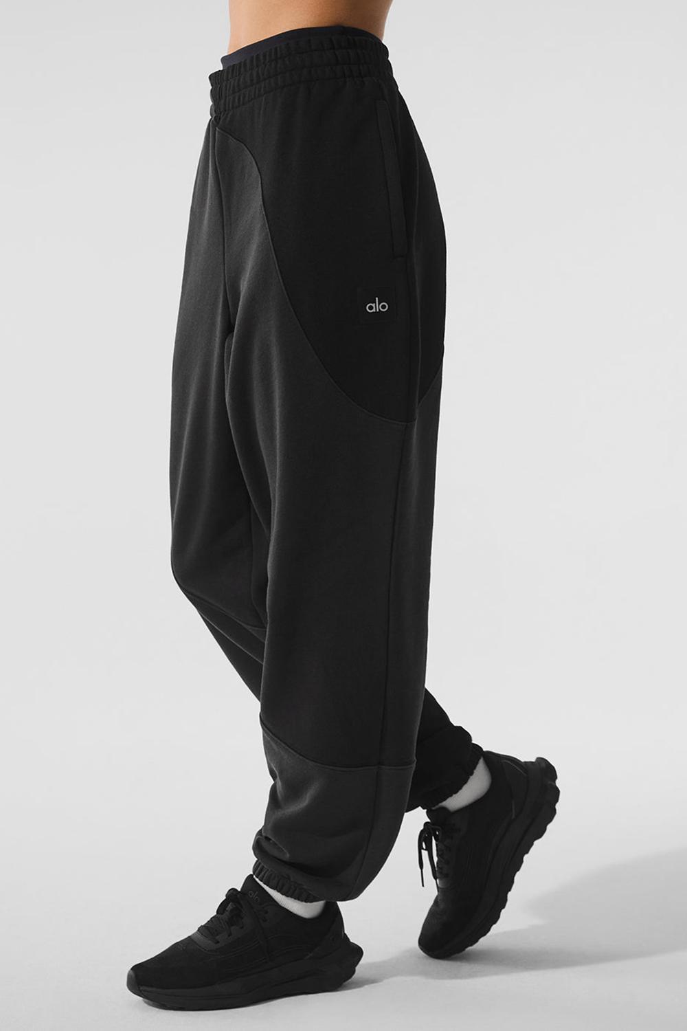 Vintage Black Tonal Alo Yoga Make Waves Women Sweatpant | KSA  WHY132485