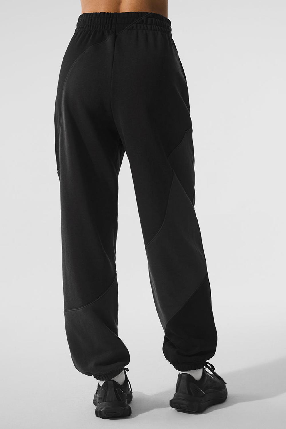 Vintage Black Tonal Alo Yoga Make Waves Women Sweatpant | KSA  WHY132485