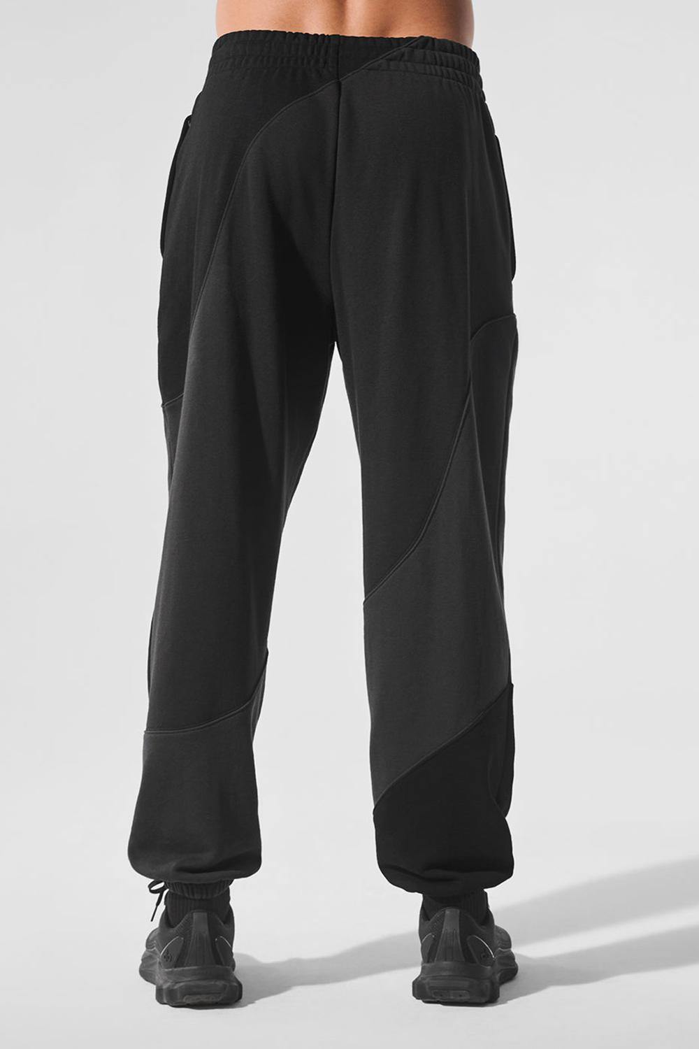 Vintage Black Tonal Alo Yoga Make Waves Men Sweatpant | KSA  IRB684592