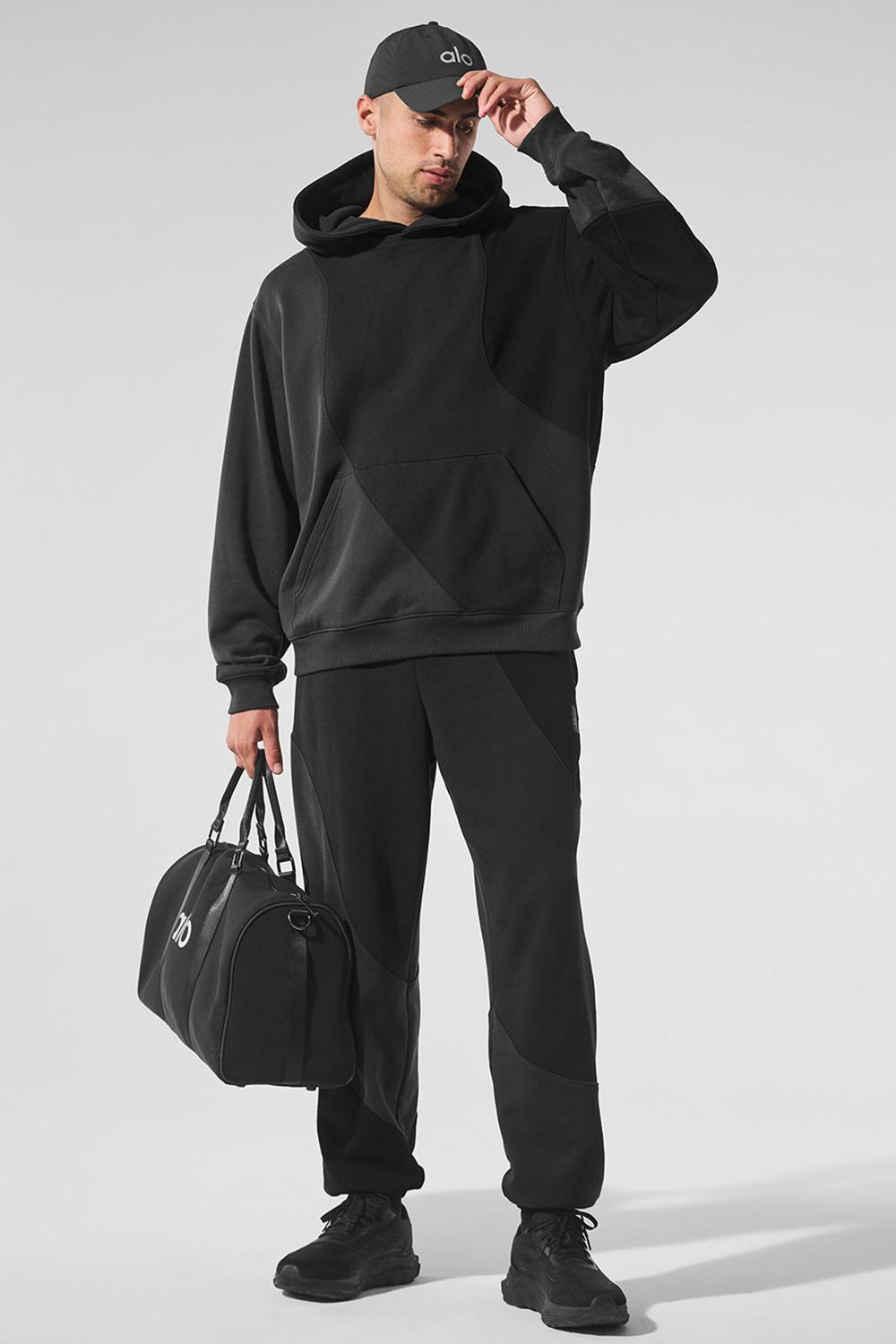 Vintage Black Tonal Alo Yoga Make Waves Men Sweatpant | KSA  IRB684592