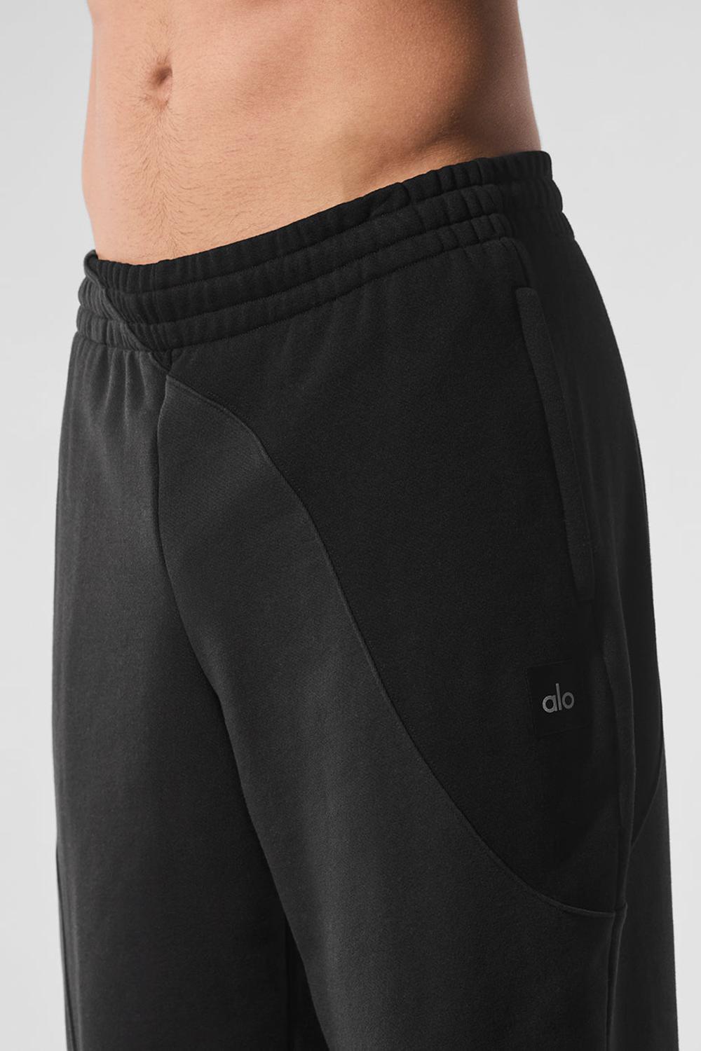 Vintage Black Tonal Alo Yoga Make Waves Men Sweatpant | KSA  IRB684592