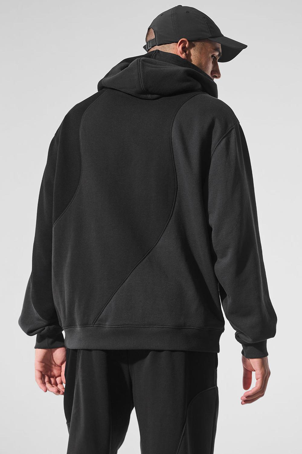 Vintage Black Tonal Alo Yoga Make Waves Men Hoodie | KSA  MUV986501