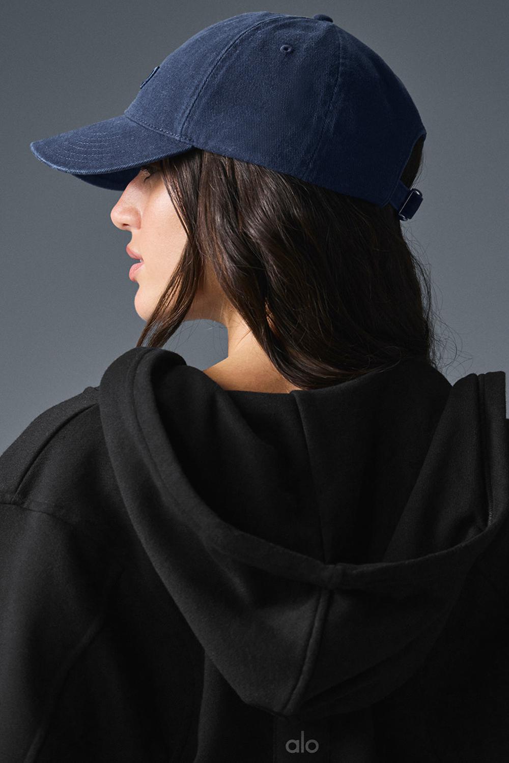 Vintage Navy Alo Yoga Washed Off-Duty Women Cap | KSA  IRH396872
