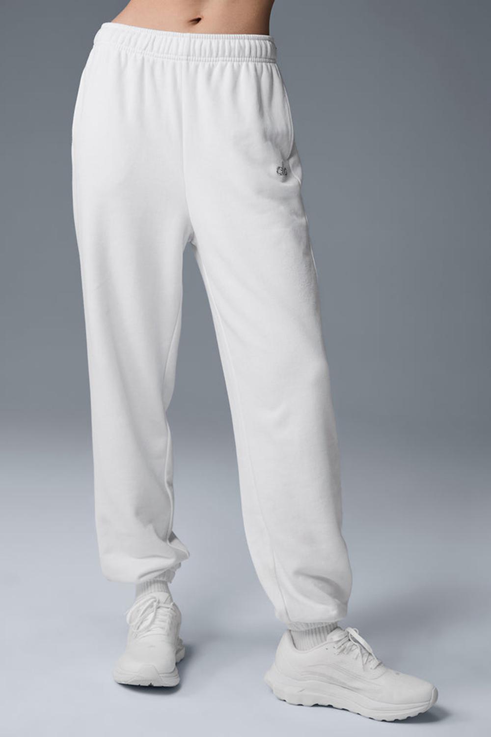 White Alo Yoga Accolade Women Sweatpant | KSA  NVF514296