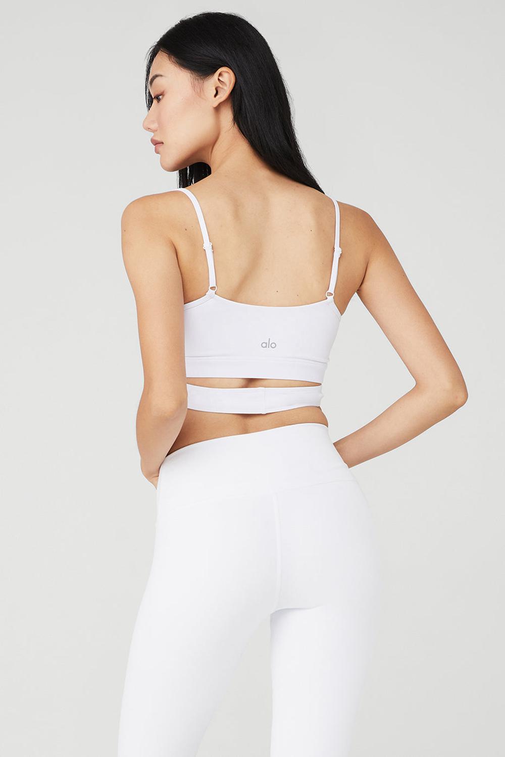 White Alo Yoga Airbrush Enso Women Bra | KSA  FZP263849