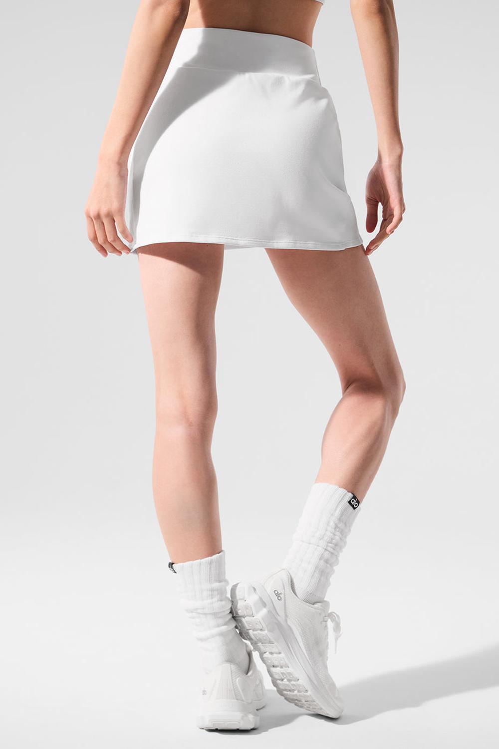 White Alo Yoga Airbrush High-Waist Good Form Tennis Women Skirt | KSA  APX102598