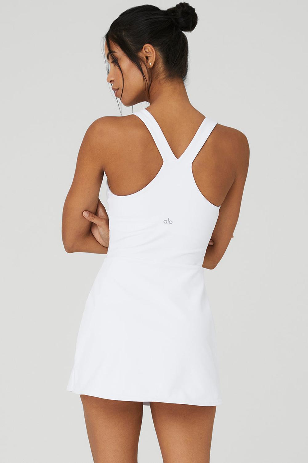 White Alo Yoga Airbrush Real Women Dress | KSA  IVM384165
