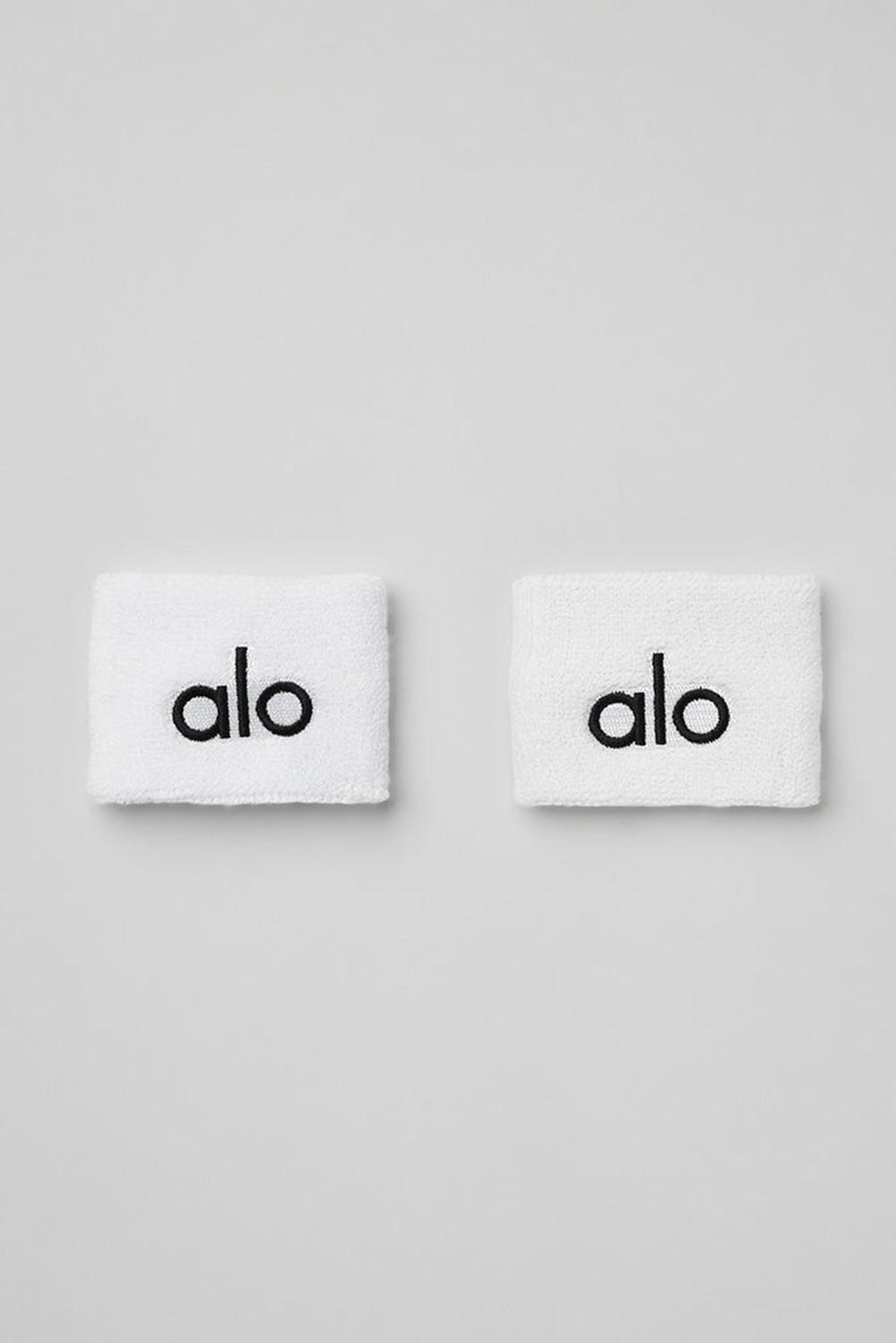 White Alo Yoga Glow (2-Pack) Women Wristband | KSA  KFM401732