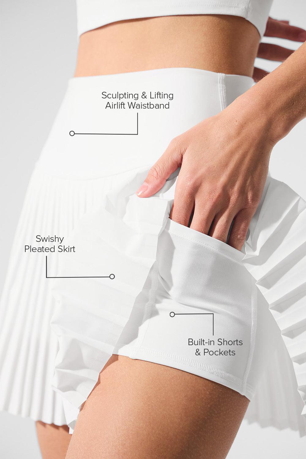White Alo Yoga Grand Slam Tennis Women Skirt | KSA  FKW075169