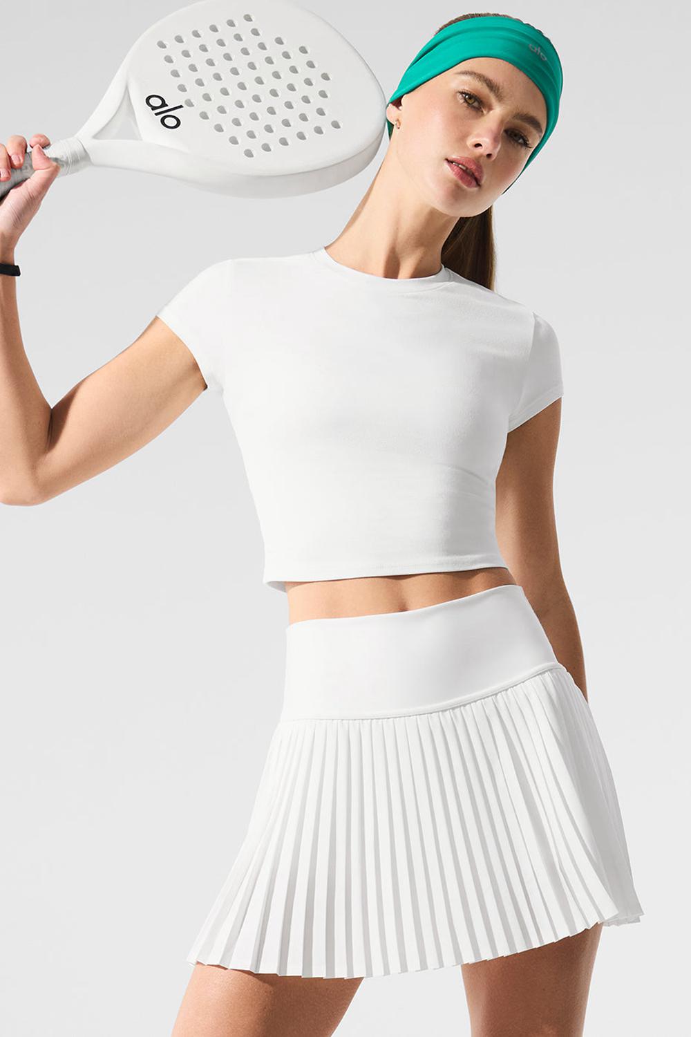 White Alo Yoga Grand Slam Tennis Women Skirt | KSA  FKW075169