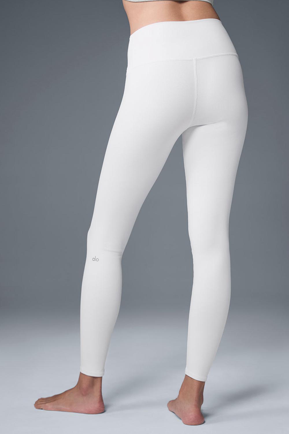 White Alo Yoga High-Waist Airbrush Bottoms Women Legging | KSA  OVQ963804