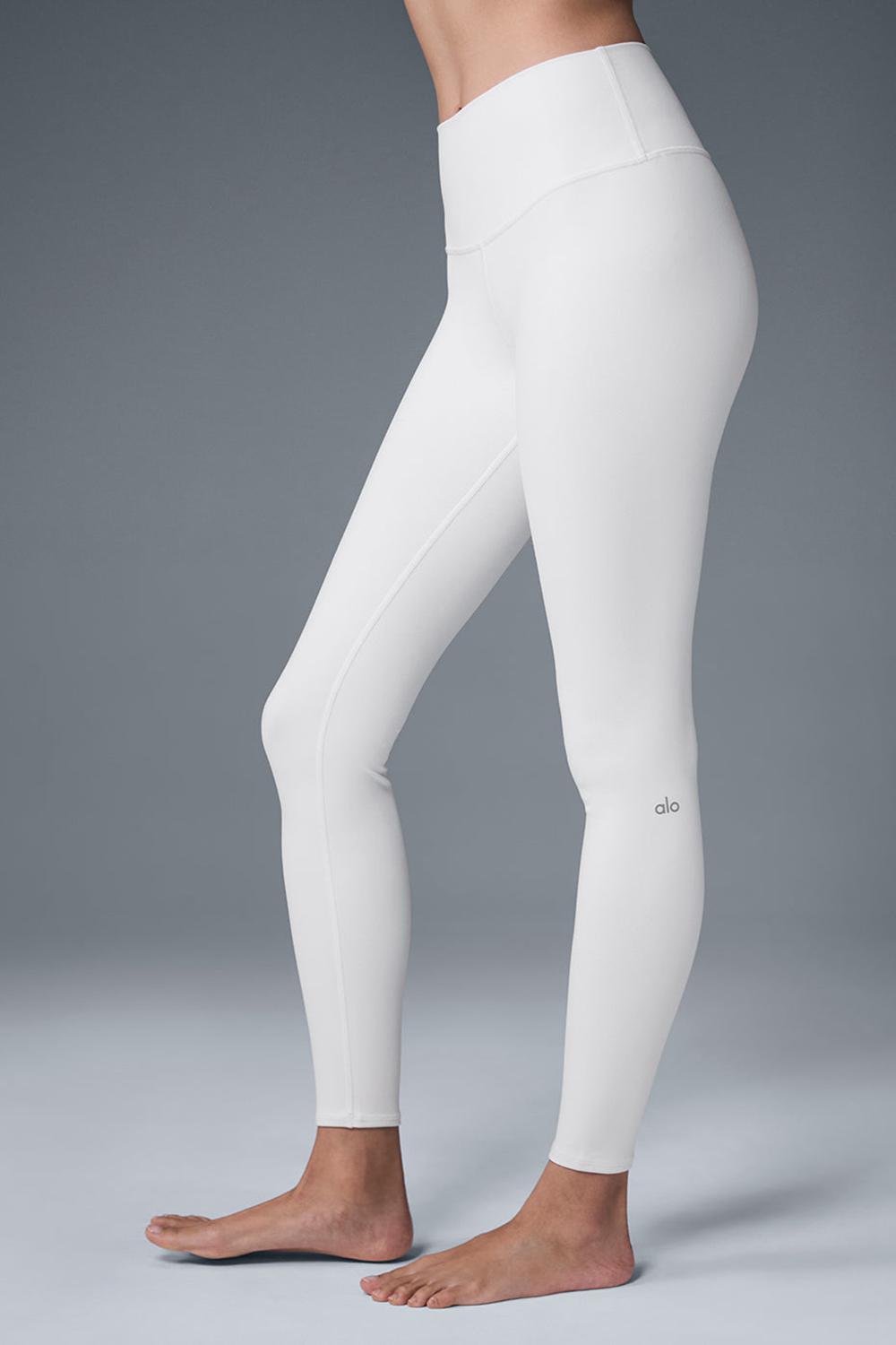White Alo Yoga High-Waist Airbrush Bottoms Women Legging | KSA  OVQ963804