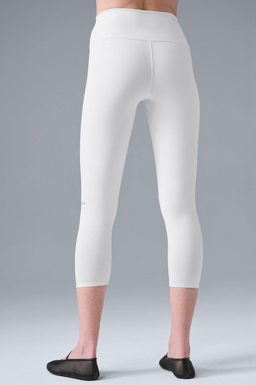 White Alo Yoga High-Waist Airbrushris Women Legging | KSA  UFC964250