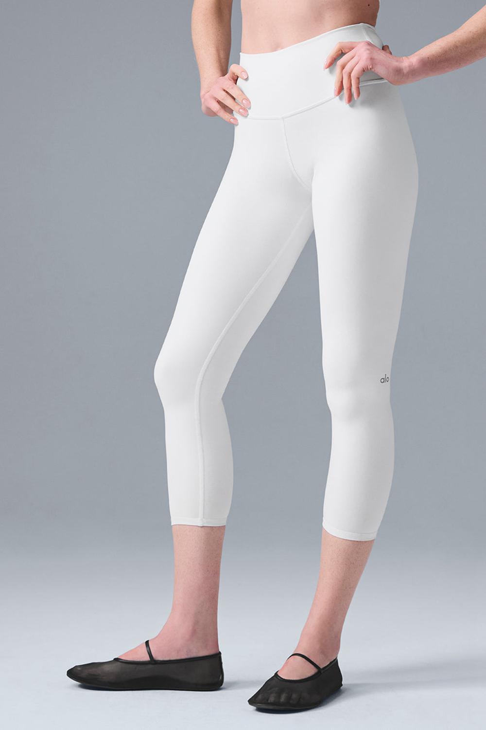 White Alo Yoga High-Waist Airbrushris Women Legging | KSA  UFC964250