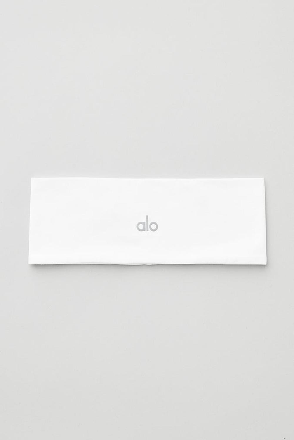 White Alo Yoga Performance Conquer Men Headband | KSA  GRF231784