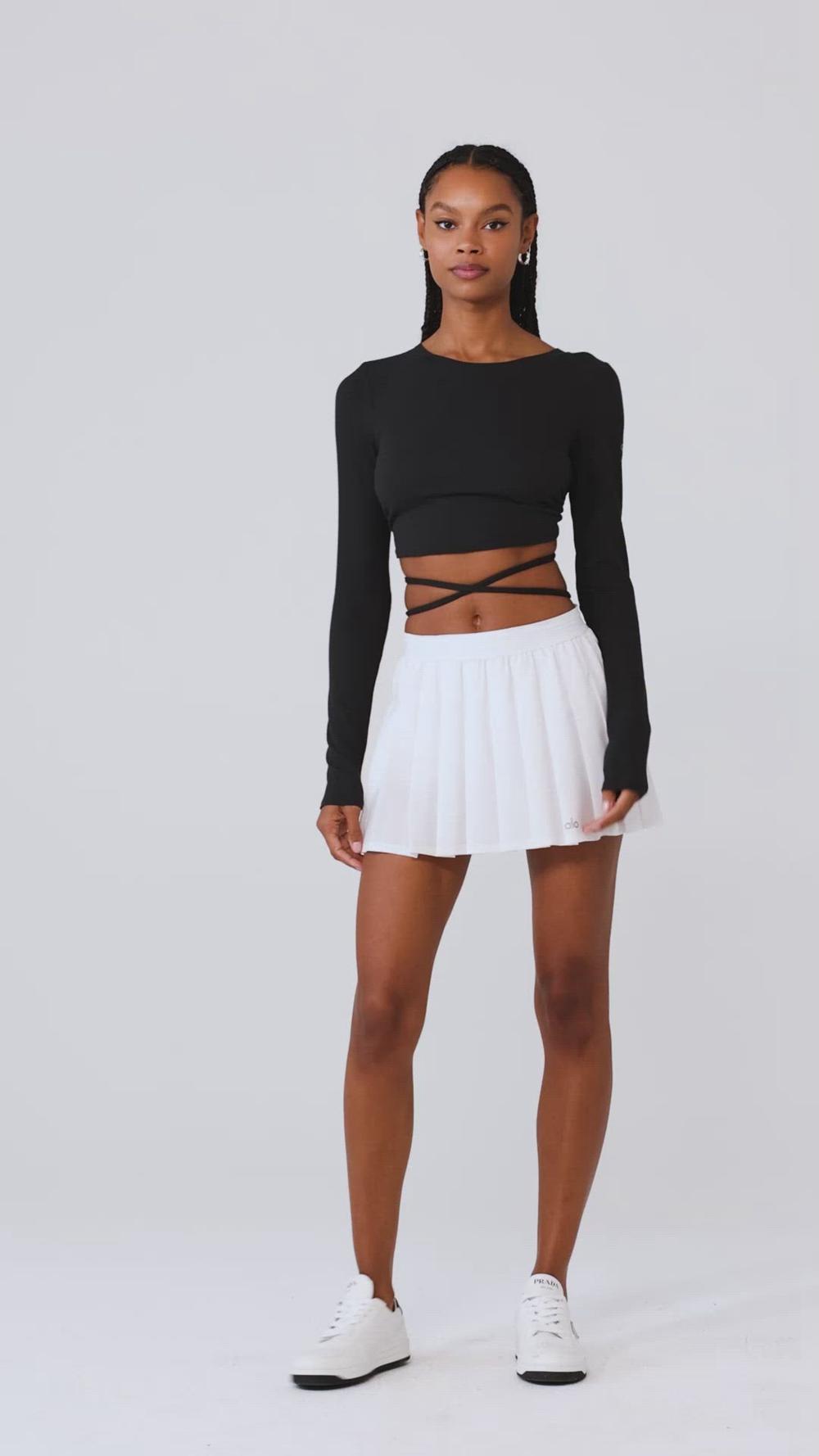 White Alo Yoga Ribbed Manifest Women Long Sleeve | KSA  MDX235891