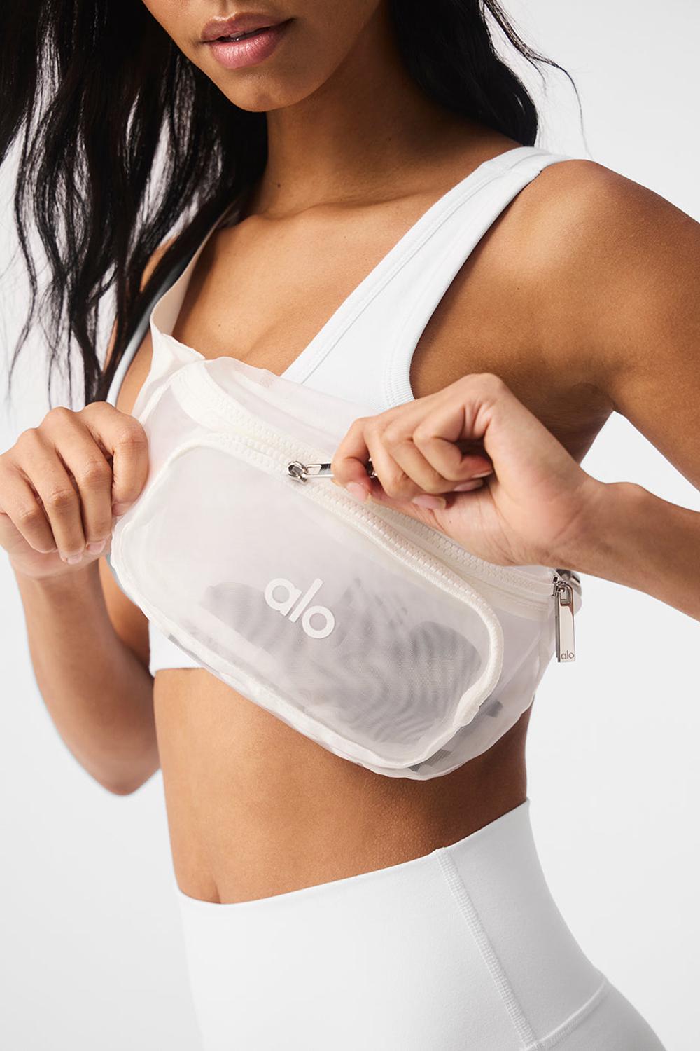 White Alo Yoga Sheer Fanny Pack Women Bum Bags | KSA  WND483509