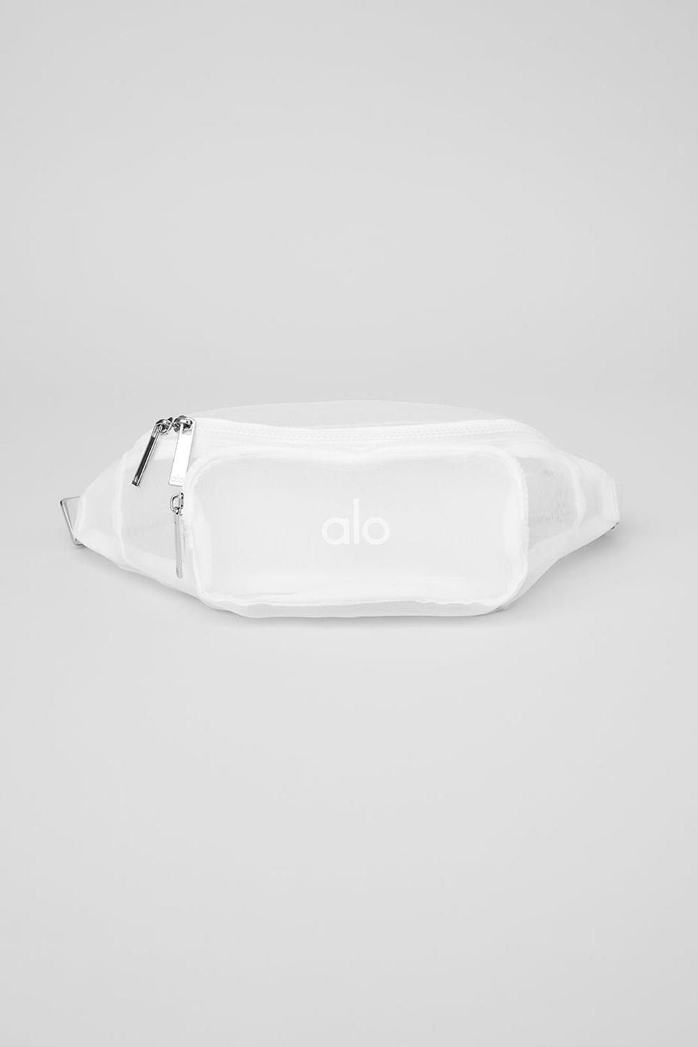 White Alo Yoga Sheer Fanny Pack Women Bum Bags | KSA  WND483509