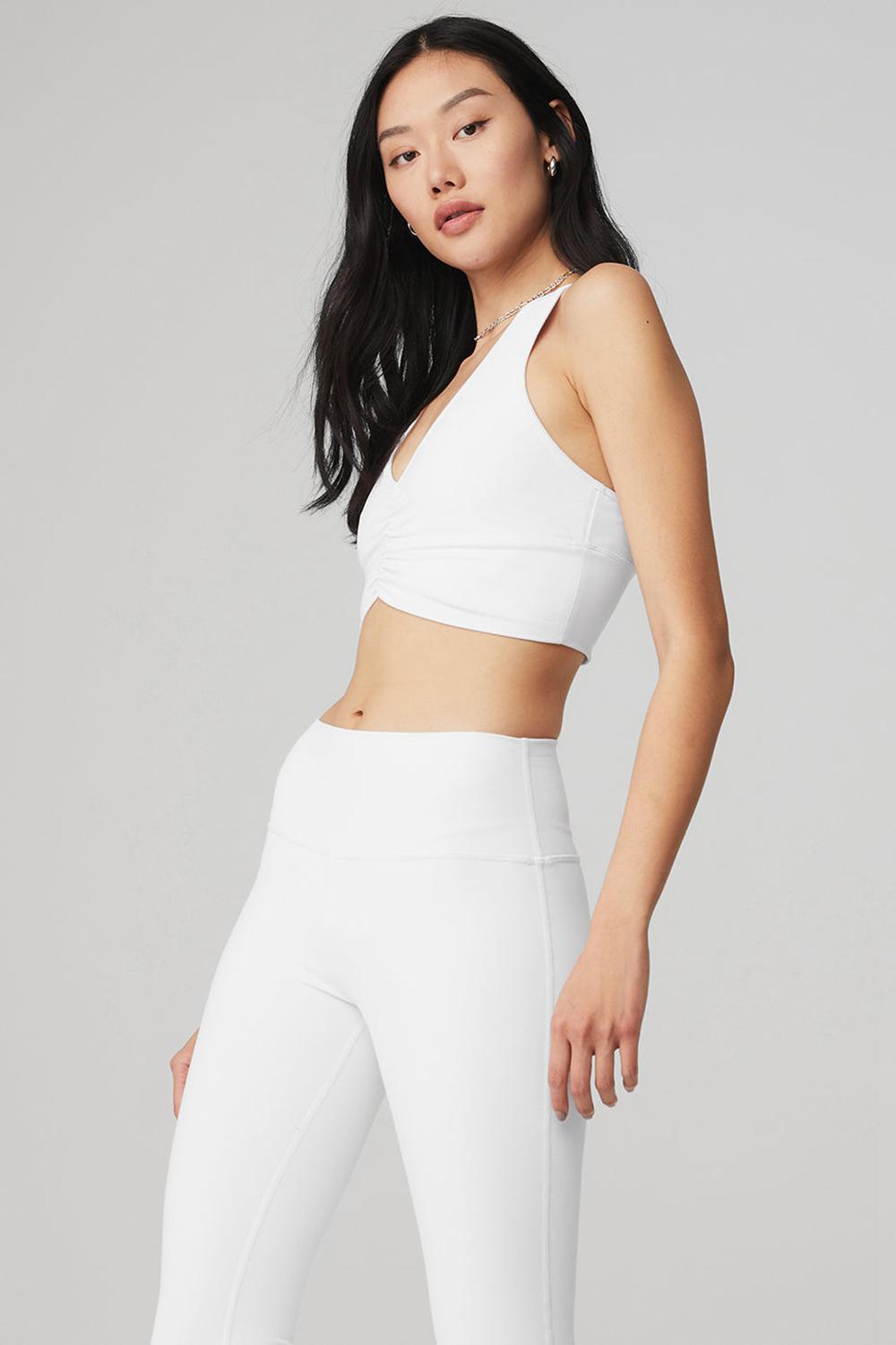 White Alo Yoga Wild Thing Women Bra | KSA  WQX328946