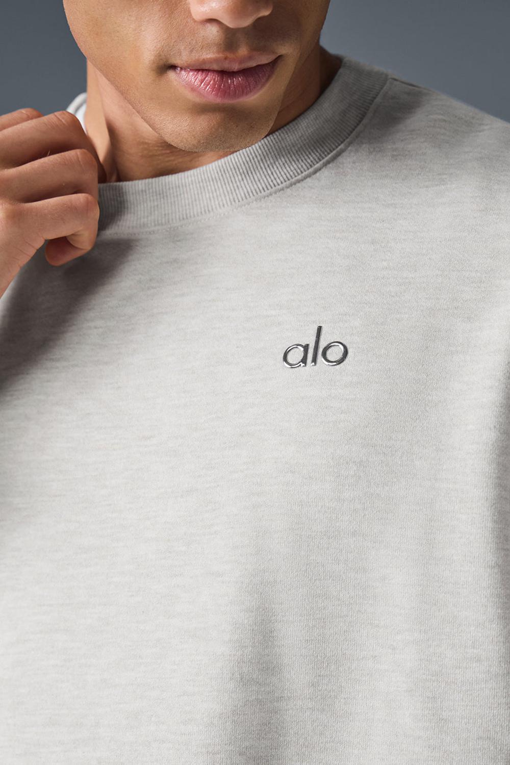 White Heather Alo Yoga Accolade Crew Neck Men Pullover | KSA  IOT938762