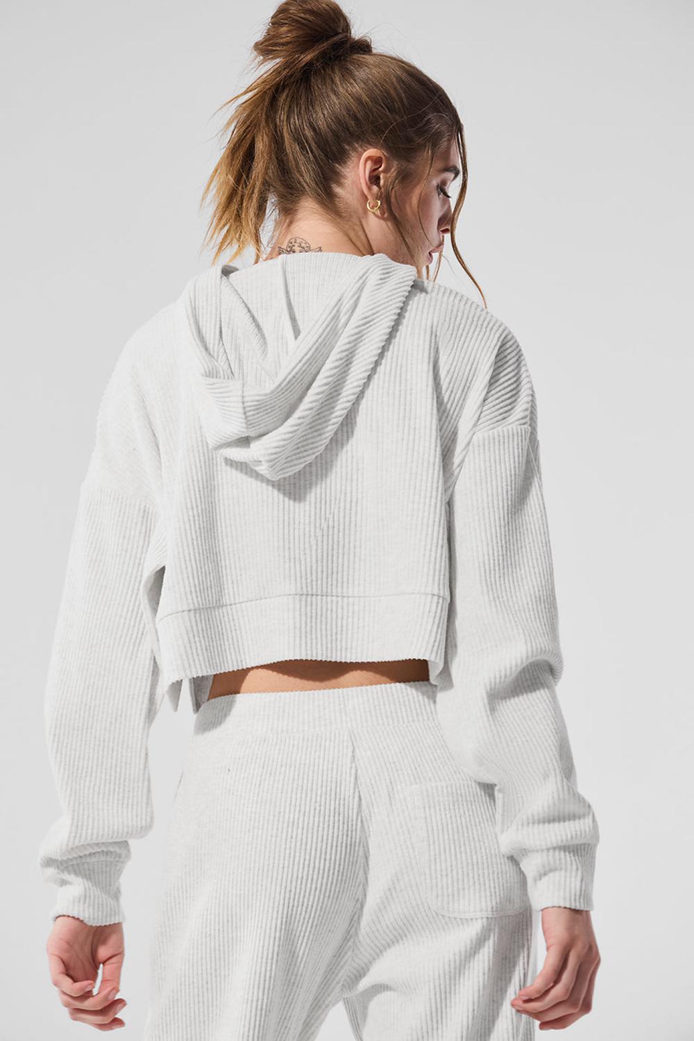 White Heather Alo Yoga Muse Women Hoodie | KSA  GFW736810