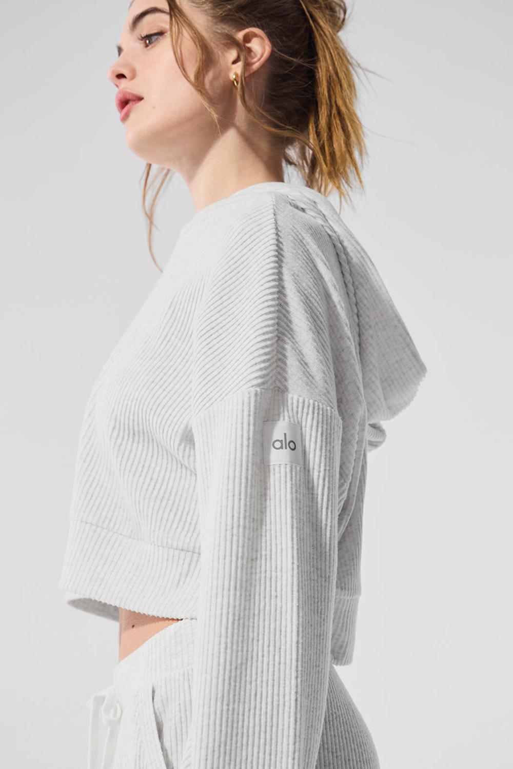 White Heather Alo Yoga Muse Women Hoodie | KSA  GFW736810