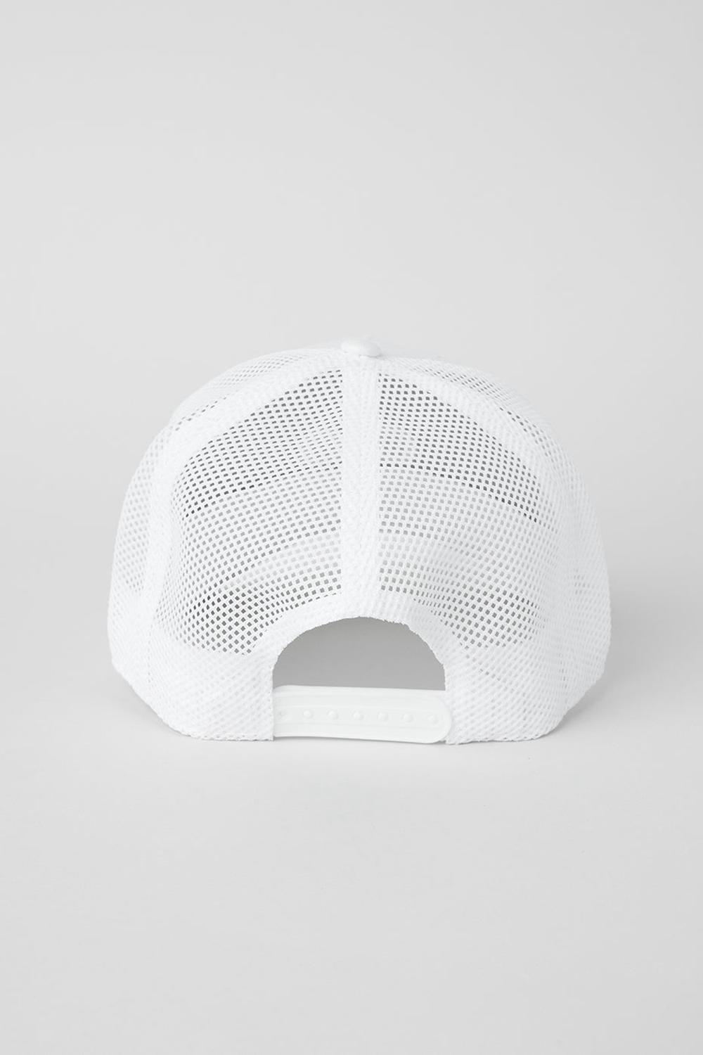 White / White Alo Yoga District Women Trucker Hat | KSA  GAL164275