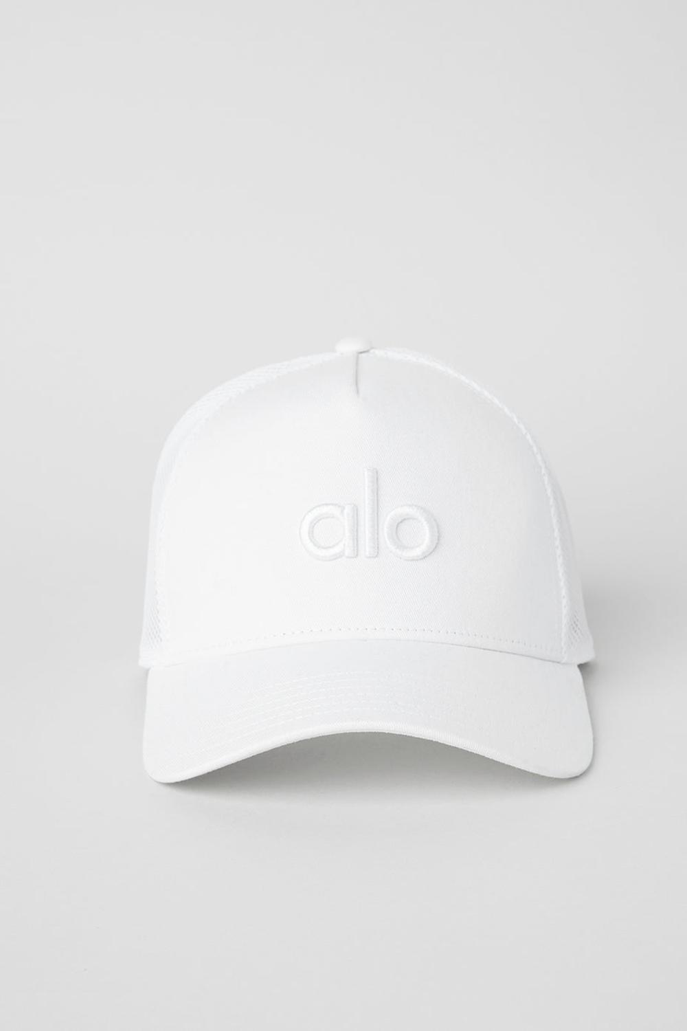 White / White Alo Yoga District Women Trucker Hat | KSA  GAL164275