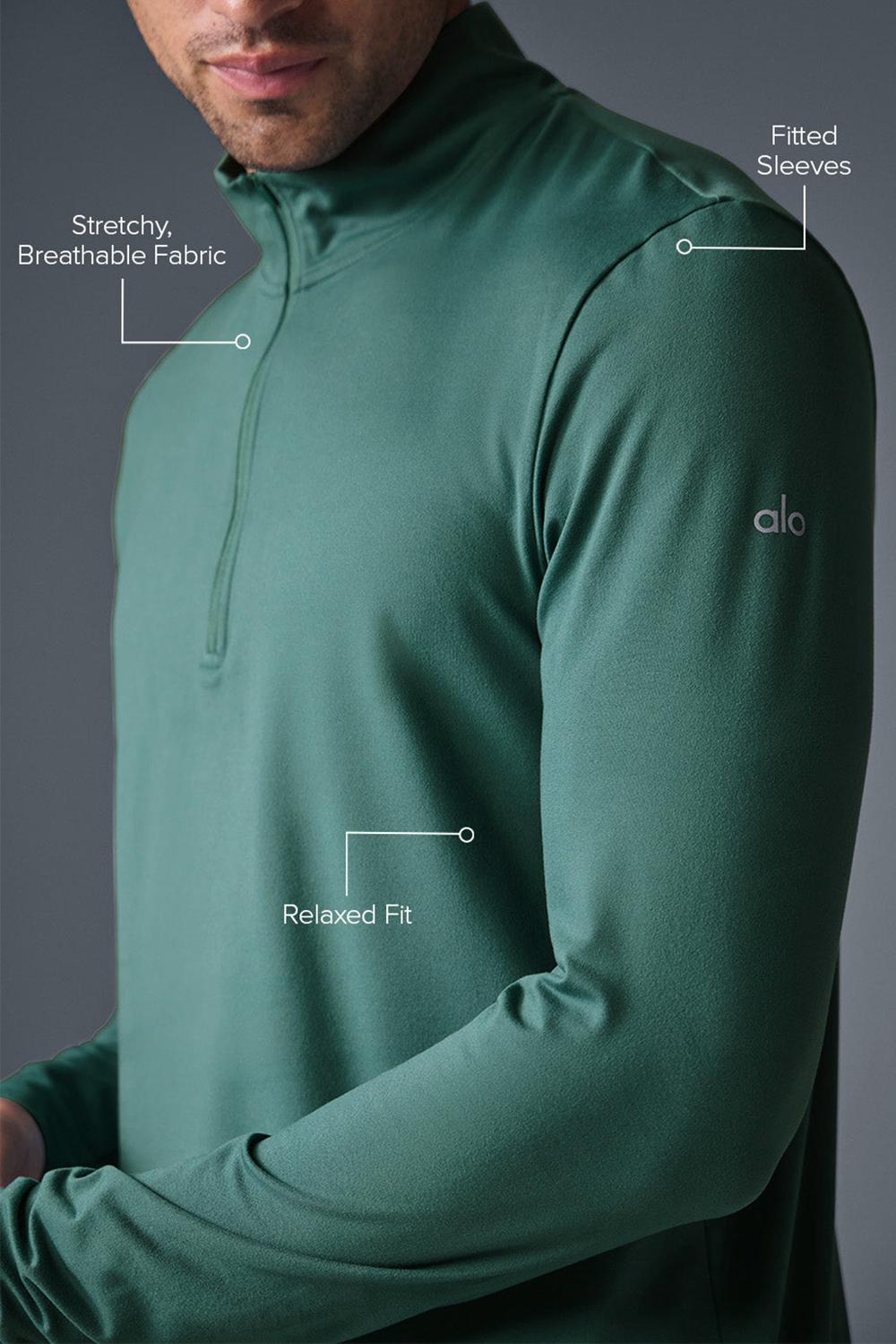 Winter Ivy Alo Yoga Conquer 1/4 Zip Reform Men Long Sleeve | KSA  IHL452970