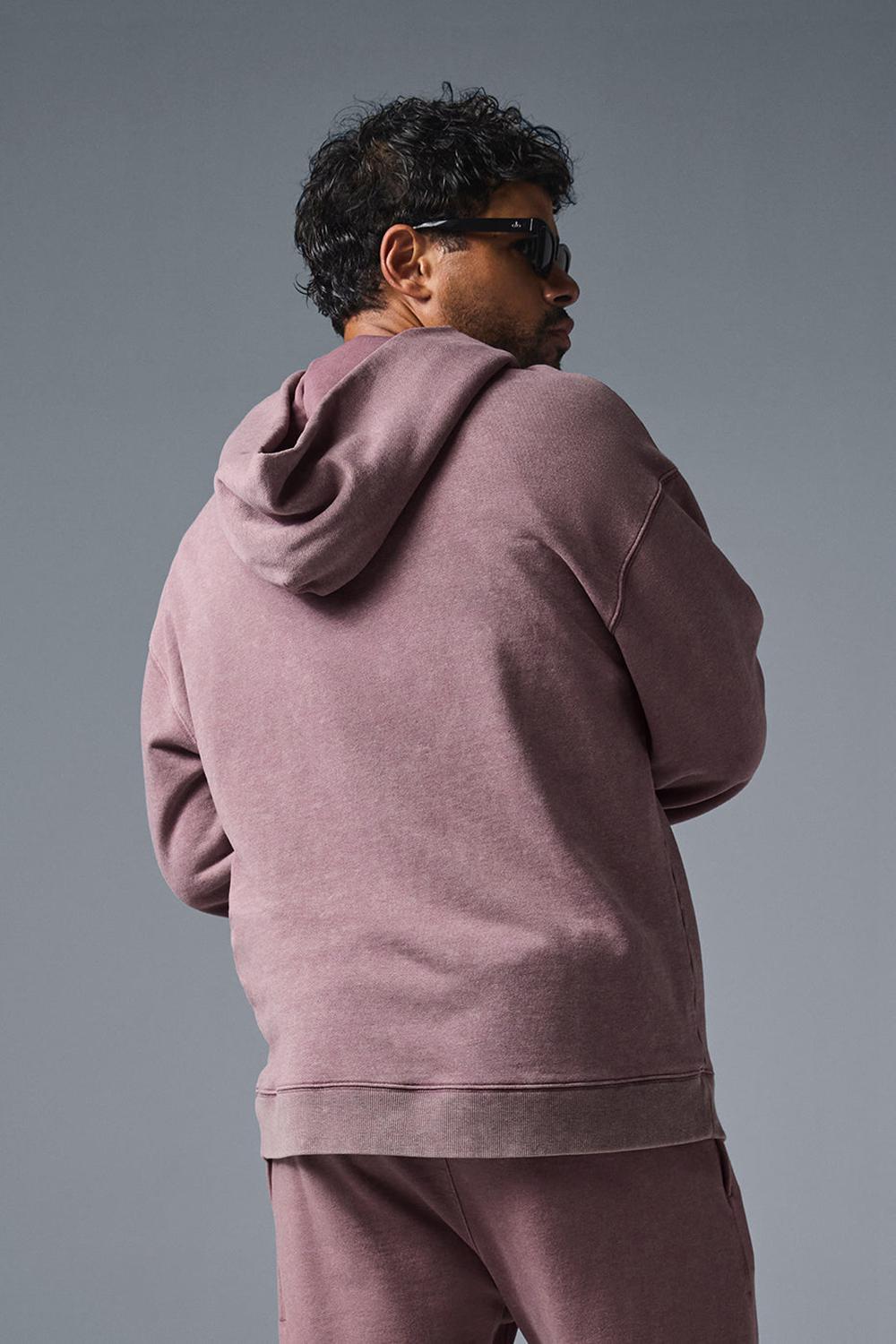 Woodrose Wash Alo Yoga Chill Vintage Wash Men Hoodie | KSA  ESB306418